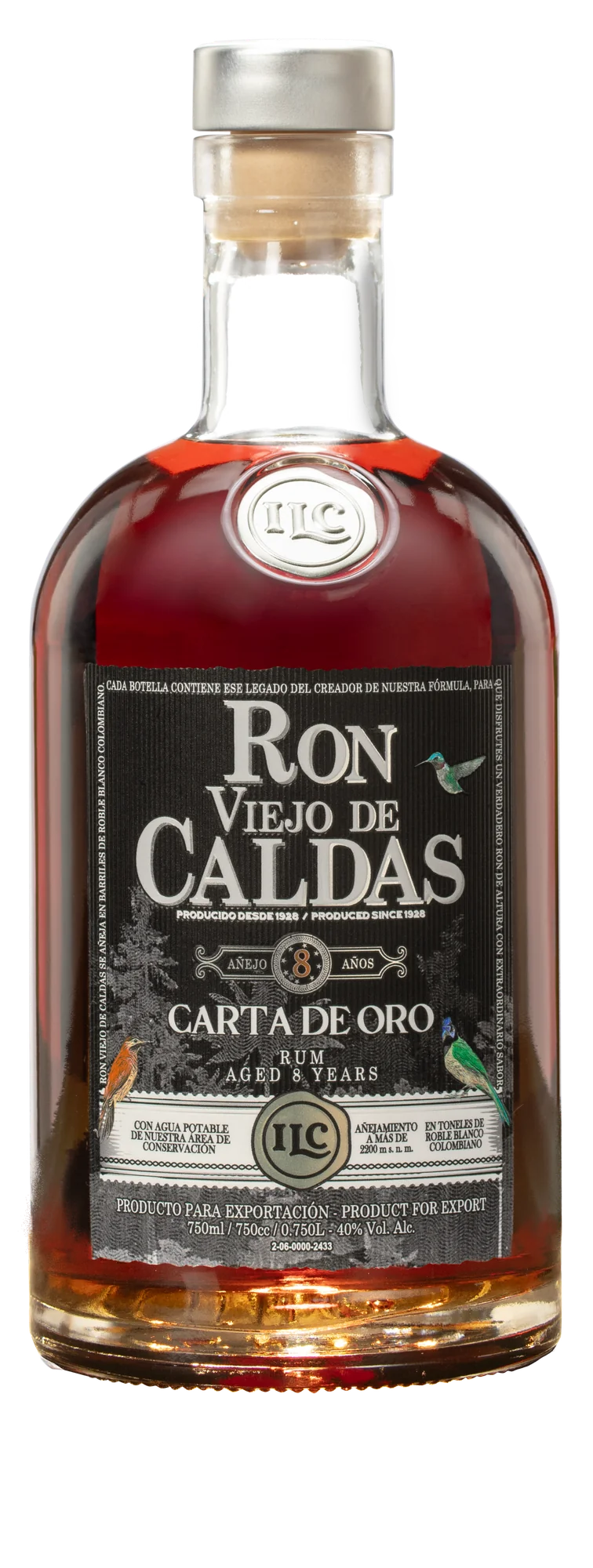 Ron Viejo de Caldas Carta de Oro — 8 años